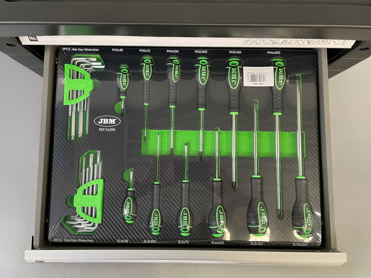 Værktøjsvogn med 177 stk. værktøj (JA1004TC)