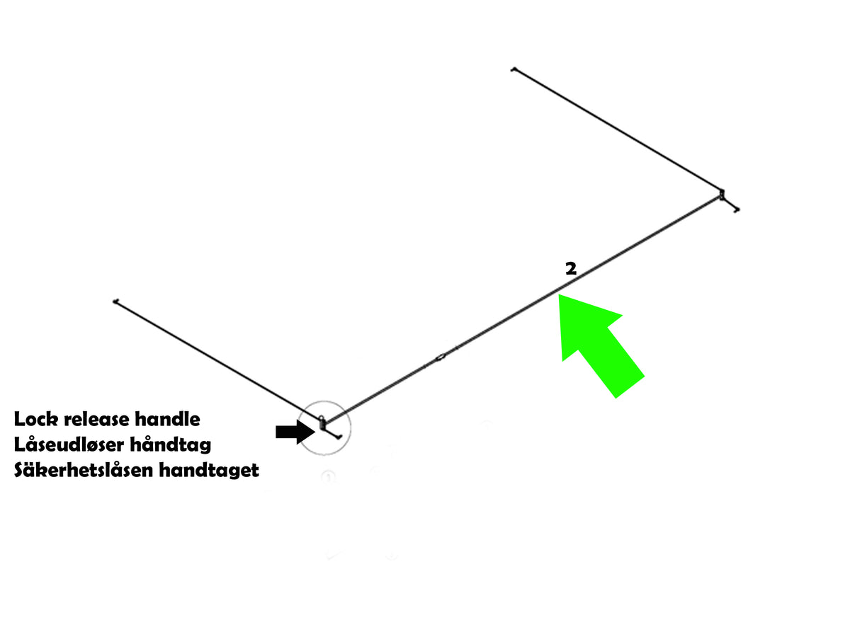 Låseudløser stang JA4000FP (JA4000FP-034)