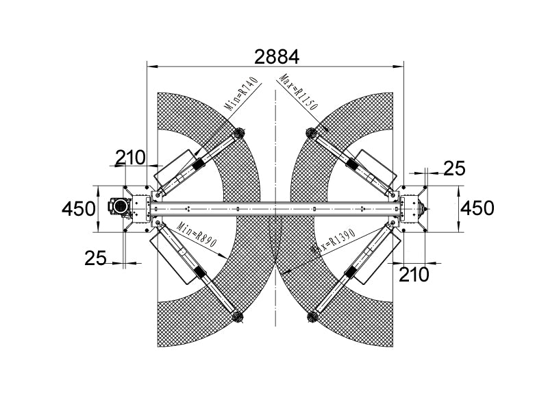 TILBUD - 2 Søjlet "Clear floor" Autolift - Hydraulisk - 4200kg. - Basic line (JA4200T-CF)