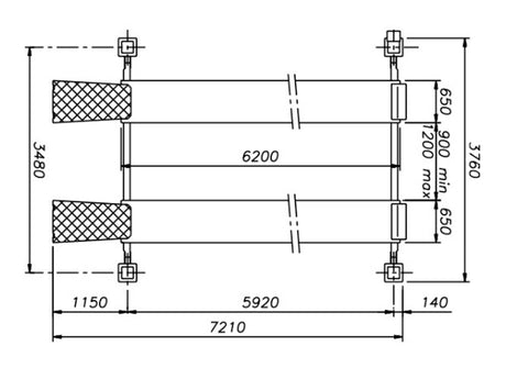 Werther - 480 4 Søjlet Autolift - 8000kg - (wer480)