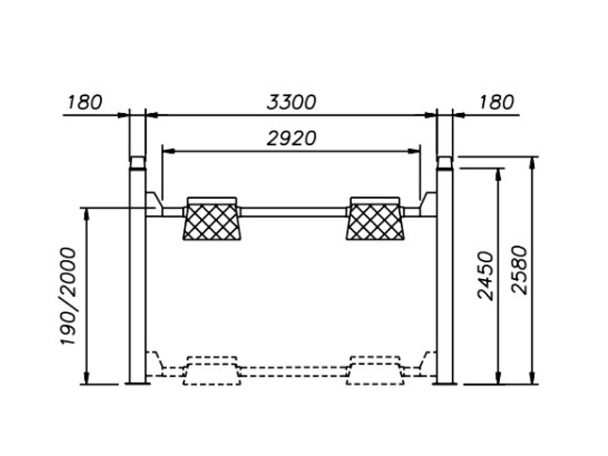 Werther - 480 4 Søjlet Autolift - 8000kg - (wer480)