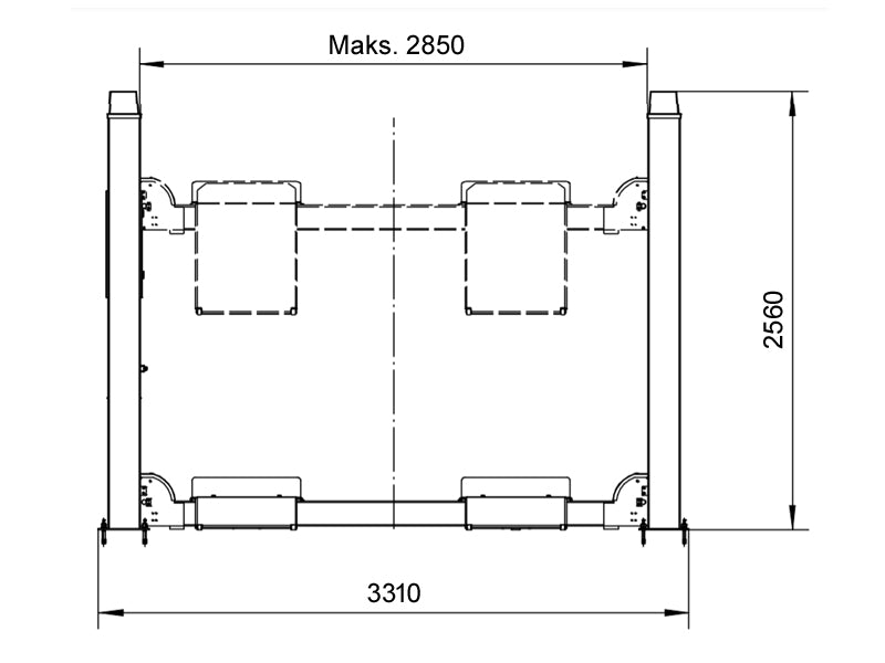 BLACK WEEK - 4 Søjlet Autolift + Donkraft og monteringskit - Basic line (JA4000FPLUS)