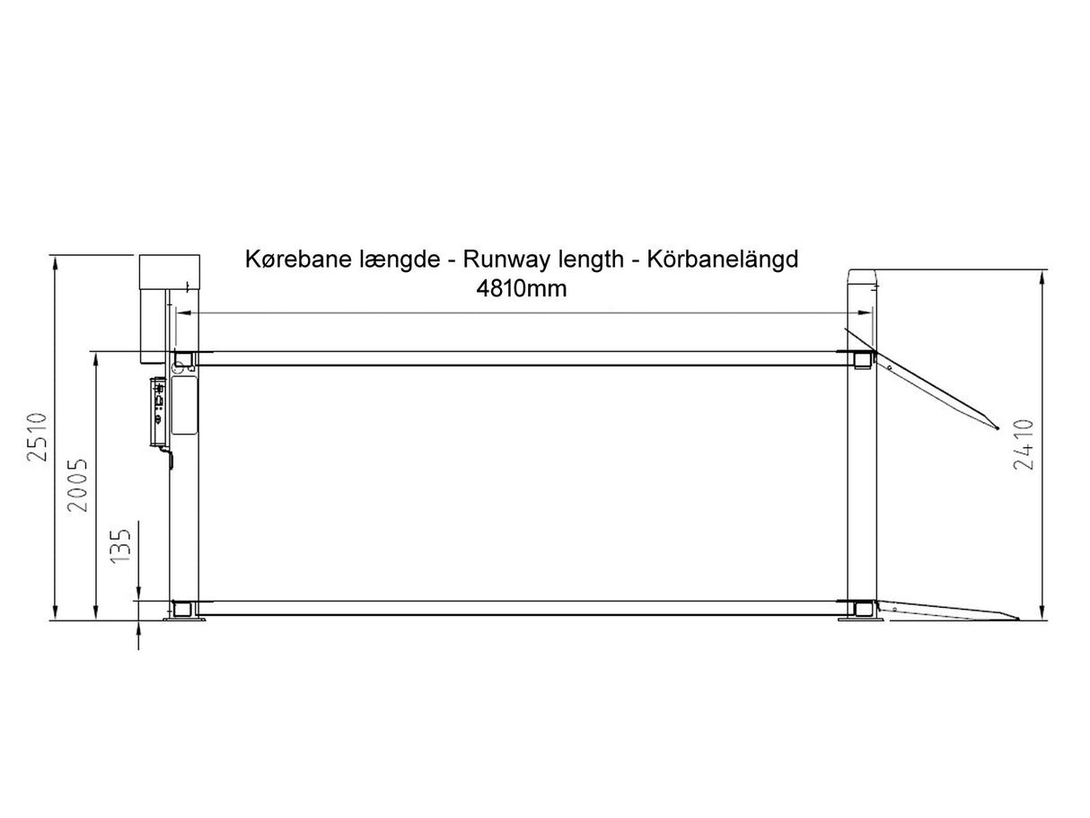 Consul - 4.45KL 4 Søjlet Autolift - 4500kg - (540401)