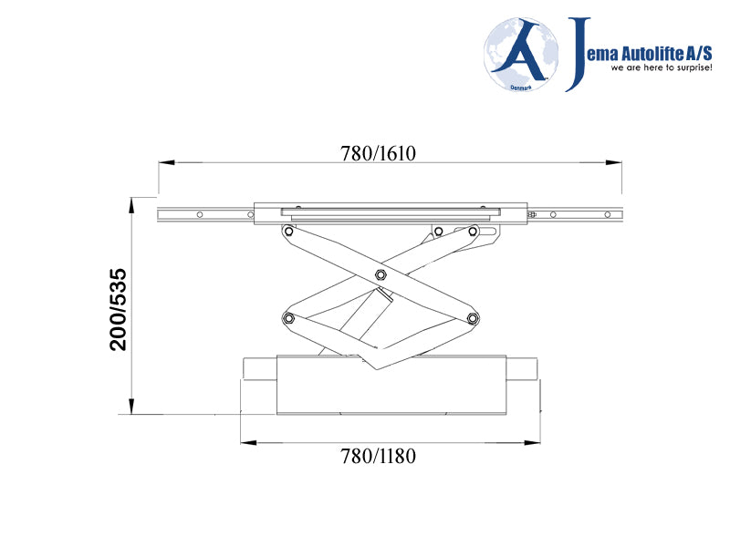 Donkraft - Euro line - Luft hydraulisk - (JA2000J-E)