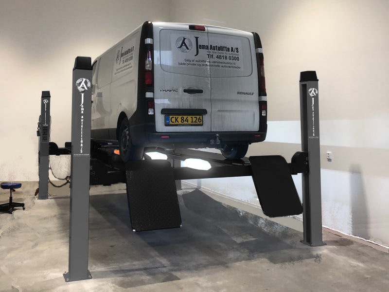 4 Søjlet "Sporings" Autolift - hydraulisk - 5500kg - Basic line (JA5501F)