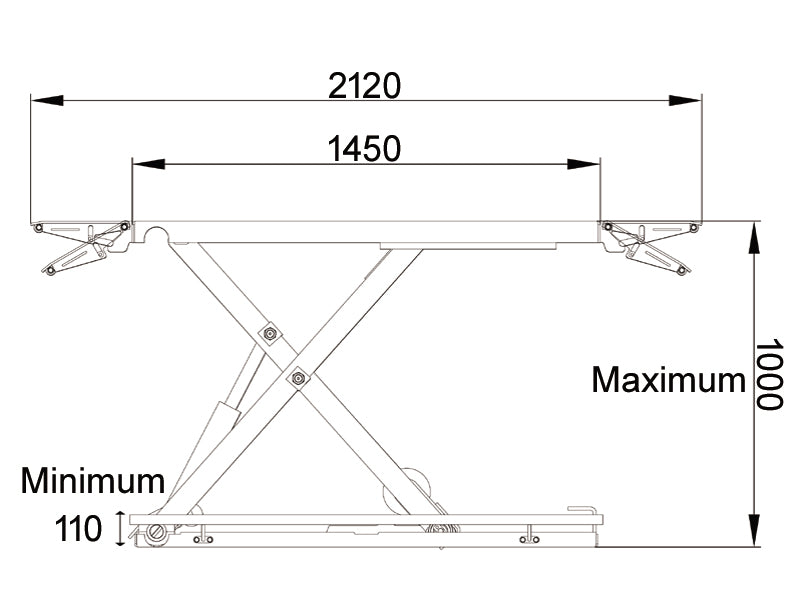 Guldpakke 9 - Saxlift / Sakselift Mobil Service - 3000 kg. - Basic line (JA3000S)