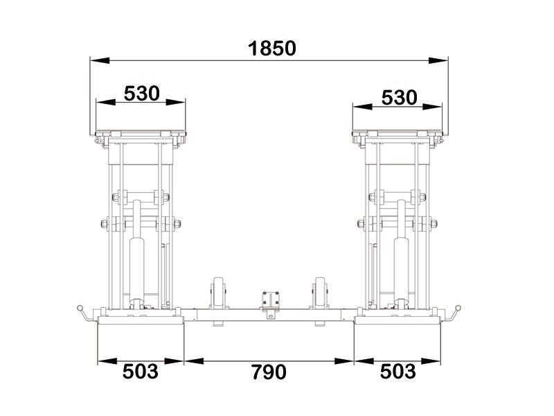 Saxlift / Sakselift Mobil Service - 3000 kg. - Euro line (JA3000S-E)