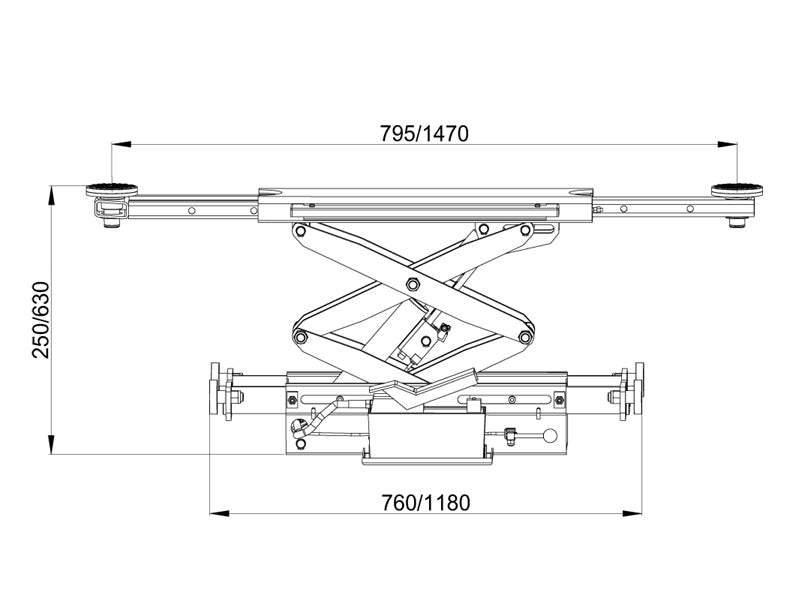Donkraft - Basic line - Luft hydraulisk (JA2000J-AIR)