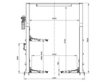 2 Søjlet "Clear floor" Autolift - Hydraulisk - 4200kg. - Basic line (JA4200T-CF)