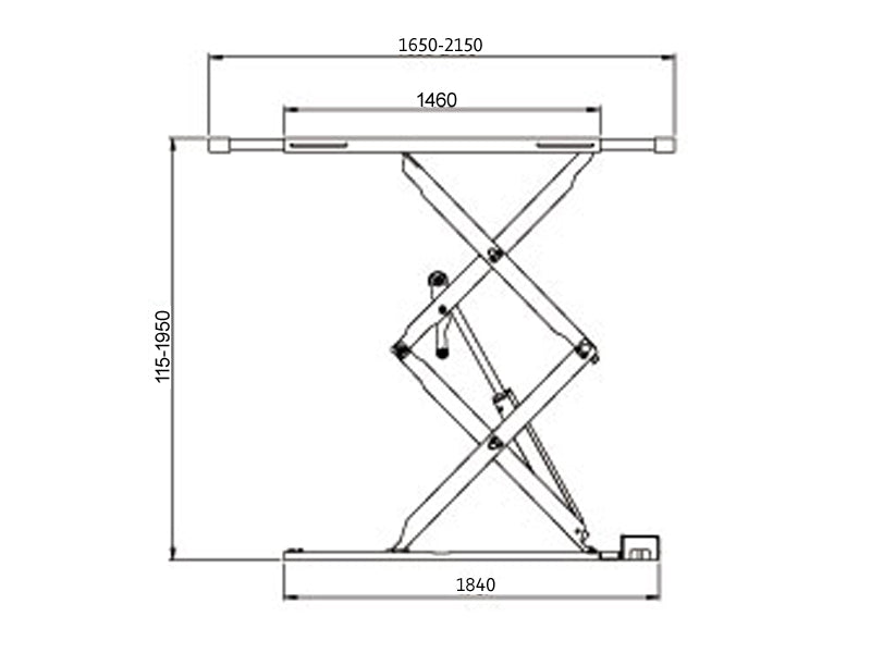 Saxlift / Sakselift nedbygning - 3800kg. - Basic line (JA6001S)